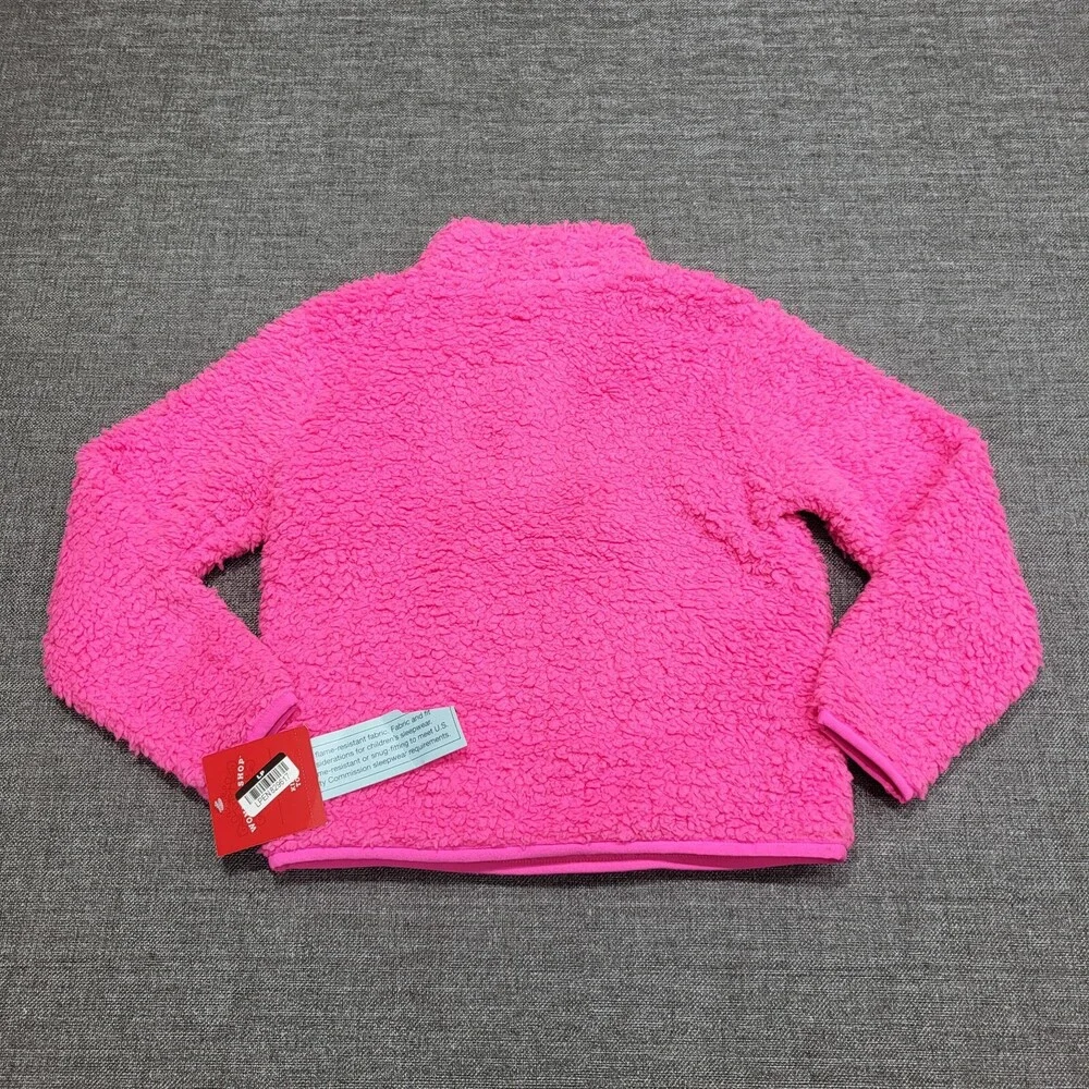 Wondershop Kids Faux Shearling Half Zip Up Pajama Pink X-Small Size 4/5 Pink